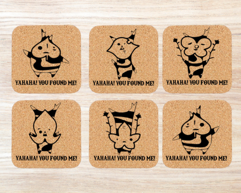 Zelda Inspired Engraved Square Cork Coaster